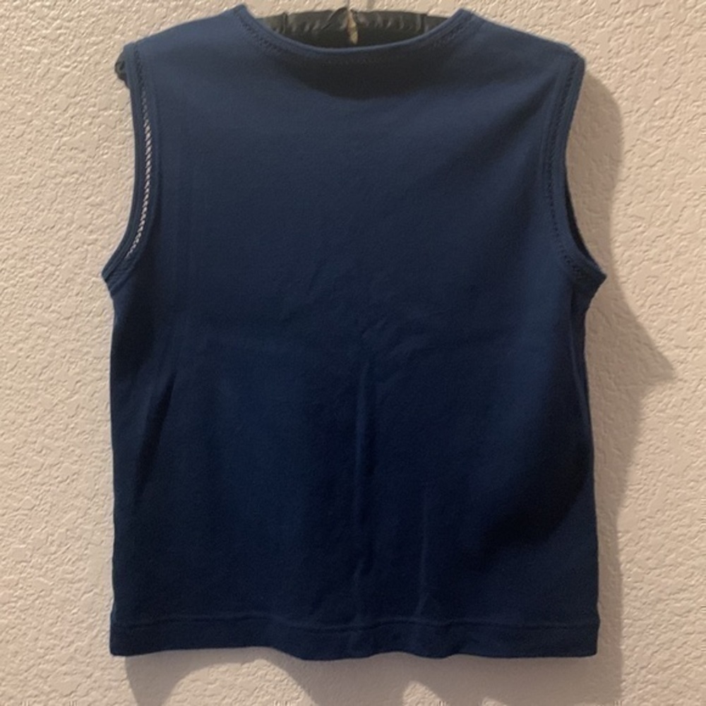 Blue tank top sweater material - Picture 7 of 8